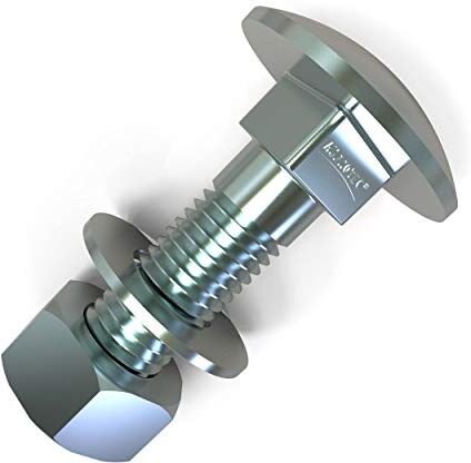 AUPROTEC 50 viti a testa tonda M5 x 25 + dadi e dischi a U, lunghezza 20 – 80 mm, a scelta: 50 x M5 x 25