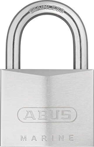 Abus Lucchetto Marine 75IB/50 resistente alle intemperie corpo della serratura in ottone con rivestimento nichel perlato livello di sicurezza 7 argento