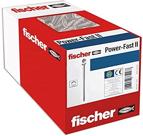 Fischer Power-Fast II  Viti per truciolato con testa svasata con impronta a croce, zincate tramite galvanizzazione, colore blu passivate