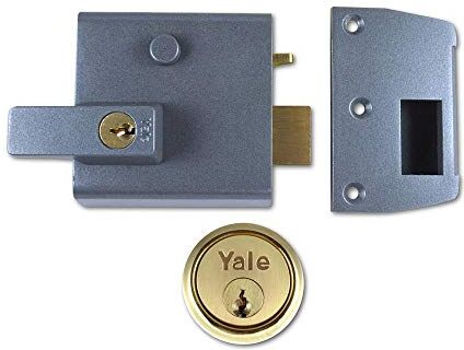 YALE B-1-DMG-PB-60 Serratura a doppia chiusura, 60 mm, finitura in ottone lucido e metallizzato, ad alta sicurezza, può essere bloccata dall'interno con chiave