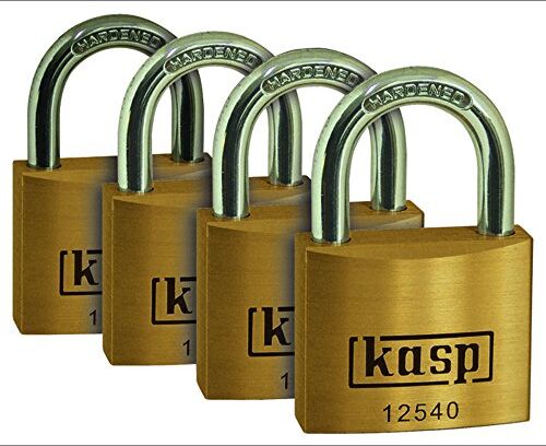 C.K Kasp K40D4 Lucchetto in ottone premium, 20 mm, confezione quadrupla