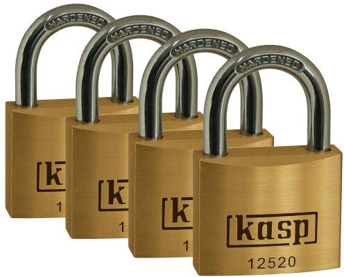 C.K Kasp K20D4 Lucchetto in ottone premium, 20 mm, confezione quadrupla