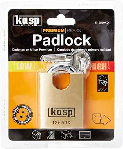 C.K Kasp K50XD Lucchetto in ottone premium, 50 mm, arco protetto