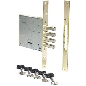 CISA 16000000C5, Serratura da Infilare a Doppia Mappa a 4 Mandate, Solo Catenaccio, 4 Pistoni, Acciaio, Entrata 60, Mano Ambidestra, 5 Chiavi CISA 16000000C5, Serratura da Infilare a Doppia Mappa a 4 Mandate, Solo Catenaccio, 4 Pistoni, Acciaio, Entrata 60, Mano Ambidestra, 5 Chiavi