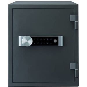 Yale Cassaforte ignifuga nera, resistenza al fuoco 60 minuti, bulloni di bloccaggio 2x18 mm, 4 ganci per le chiavi interni, struttura di blocco, capacità 25 litri Yale Cassaforte ignifuga nera, resistenza al fuoco 60 minuti, bulloni di bloccaggio 2x18 mm, 4 ganci per le chiavi interni, struttura di blocco, capacità 25 litri