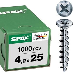 SPAX Fex della finestra KS Bau vite, 4.0 mm x 25 mm PH2, Argento (Confezione da 1000) SPAX Fex della finestra KS Bau vite, 4.0 mm x 25 mm PH2, Argento (Confezione da 1000)