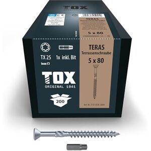 Tox Viti - 5,0 x 80 mm - 200 pezzi Tox Viti - 5,0 x 80 mm - 200 pezzi