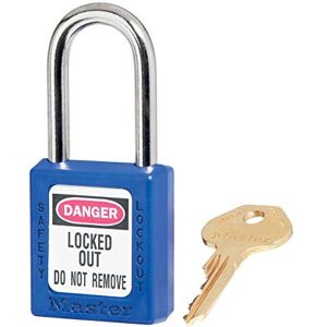 Master Lock Lucchetto di Sicurezza in Materiale Termoplastico per Installazione Meccanica, Blu, Archetto 3,8 x 2 cm Master Lock Lucchetto di Sicurezza in Materiale Termoplastico per Installazione Meccanica, Blu, Archetto 3,8 x 2 cm