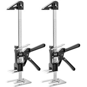 VEVOR Cric a Braccio per Risparmiare Lavoro, 2 PZ, Carico 150 kg Cric a Braccio in Metallo con Livella Magnetica, Sollevamento Fino a 250 mm Altezza Regolabile, per Porte, Finestre, Mobili, Nero VEVOR Cric a Braccio per Risparmiare Lavoro, 2 PZ, Carico 150 kg Cric a Braccio in Metallo con Livella Magnetica, Sollevamento Fino a 250 mm Altezza Regolabile, per Porte, Finestre, Mobili, Nero
