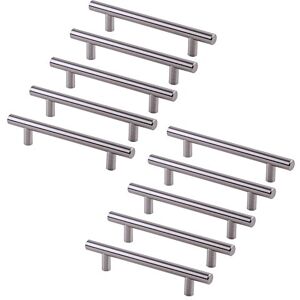 Emuca Maniglia per mobile diametro Ø12mm, CC 224mm, Acciaio, Nichel satinato, Set di 10 Emuca Maniglia per mobile diametro Ø12mm, CC 224mm, Acciaio, Nichel satinato, Set di 10