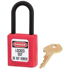 Master Lock Lucchetto di Sicurezza in Materiale Termoplastico per Installazione Elettrica, Rosso, Archetto 3,8 x 2 cm Master Lock Lucchetto di Sicurezza in Materiale Termoplastico per Installazione Elettrica, Rosso, Archetto 3,8 x 2 cm