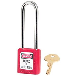 Master Lock Lucchetto di sicurezza per serratura, extra lunghezza, colore: rosso Master Lock Lucchetto di sicurezza per serratura, extra lunghezza, colore: rosso
