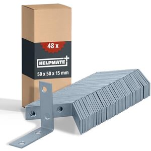 HELPMATE Angolari in Acciaio 50x50x15 mm - Zincato Blu - Connettori per Mobili HELPMATE Angolari in Acciaio 50x50x15 mm - Zincato Blu - Connettori per Mobili