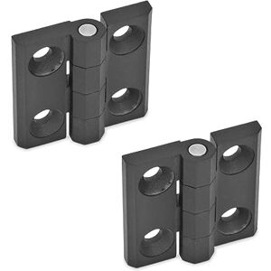 Ganter Normelemente Cerniere zinco pressofuso nero, opaco strutturato 2 pezzi Ganter Normelemente Cerniere zinco pressofuso nero, opaco strutturato 2 pezzi