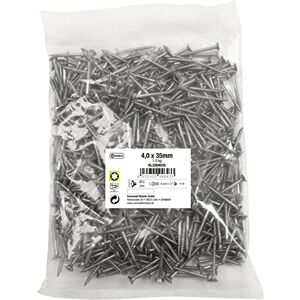 Connex Viti universali, 4,0 x 35 mm, confezione da 1 kg, testa svasata, attacco TX filettatura parziale acciaio inossidabile/set di viti/viti in sacchetto Connex Viti universali, 4,0 x 35 mm, confezione da 1 kg, testa svasata, attacco TX filettatura parziale acciaio inossidabile/set di viti/viti in sacchetto