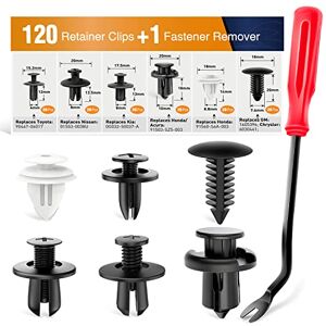 GOOACC 120 clip di fissaggio per paraurti auto e kit di fissaggio in nylon per rivetti da 6 mm, 7,6 mm, 8 mm, 8,8 mm, 10 mm, clip per ribattini, 1 pezzo, colore: nero GOOACC 120 clip di fissaggio per paraurti auto e kit di fissaggio in nylon per rivetti da 6 mm, 7,6 mm, 8 mm, 8,8 mm, 10 mm, clip per ribattini, 1 pezzo, colore: nero