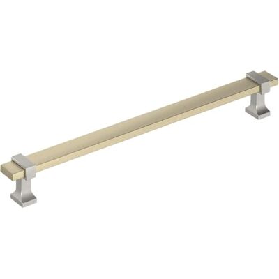 Amerock Overton Maniglia per armadietto, 224 mm, color champagne dorato/nichel satinato, 224 mm Amerock Overton Maniglia per armadietto, 224 mm, color champagne dorato/nichel satinato, 224 mm