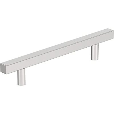 Amerock Everyday Modern Cabinet Pull 5-1/16 "(128 mm) Centro-Centro, Cromo Lucido Amerock Everyday Modern Cabinet Pull 5-1/16 "(128 mm) Centro-Centro, Cromo Lucido