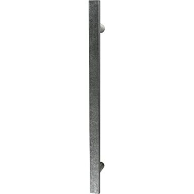 HALCÖ Maniglia piatta per porta d'ingresso, lunghezza 1400 mm, maniglia per porte in legno e vetro, acciaio zincato nero, argento HALCÖ Maniglia piatta per porta d'ingresso, lunghezza 1400 mm, maniglia per porte in legno e vetro, acciaio zincato nero, argento