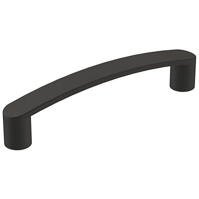 Amerock Maniglia per armadietto, nero opaco, 96 mm, da centro a centro, spaccatura, confezione da 1, maniglia per armadietti, hardware per armadietti Amerock Maniglia per armadietto, nero opaco, 96 mm, da centro a centro, spaccatura, confezione da 1, maniglia per armadietti, hardware per armadietti