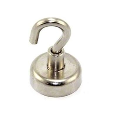 FIRST4MAGNETS Magnete di bloccaggio al neodimio da 25/32" con gancio M4 – Tirare 13,8 kg (confezione da 1) – Materiale con licenza FIRST4MAGNETS Magnete di bloccaggio al neodimio da 25/32" con gancio M4 – Tirare 13,8 kg (confezione da 1) – Materiale con licenza