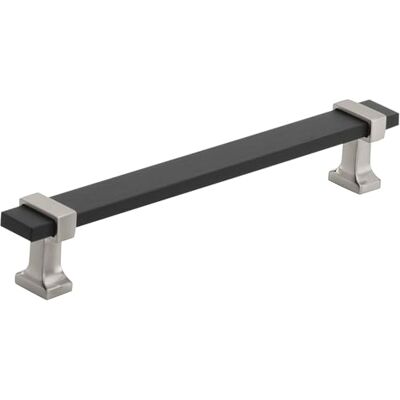 Amerock Maniglia per armadietto, nero opaco spazzolato, nichel satinato, 160 mm, da centro a centro, Overton, confezione da 1, maniglia per cassetti, accessori per armadietti Amerock Maniglia per armadietto, nero opaco spazzolato, nichel satinato, 160 mm, da centro a centro, Overton, confezione da 1, maniglia per cassetti, accessori per armadietti