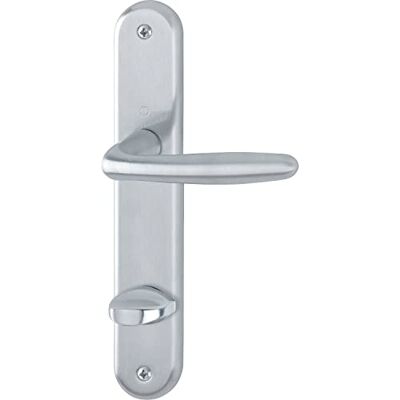 HOPPE Maniglia Verona – su piastra lunga Buntbart distanza, per porte dello spessore di 37 – 47 mm, argento anodizzato, 1 pezzi, HOPPE Maniglia Verona – su piastra lunga Buntbart distanza, per porte dello spessore di 37 – 47 mm, argento anodizzato, 1 pezzi,