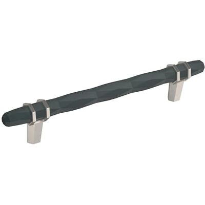 Amerock Maniglia per armadietto, bronzo nero/nichel satinato, 160 mm da centro a centro, Londra, confezione da 1, maniglia per cassetti, accessori per armadietti Amerock Maniglia per armadietto, bronzo nero/nichel satinato, 160 mm da centro a centro, Londra, confezione da 1, maniglia per cassetti, accessori per armadietti