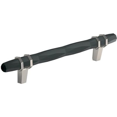 Amerock Tirante per armadietti, colore nero bronzo/nichel satinato, 128 mm, da centro a centro Londra 1 confezione cassetto maniglia per cassetti Hardware per armadietti Amerock Tirante per armadietti, colore nero bronzo/nichel satinato, 128 mm, da centro a centro Londra 1 confezione cassetto maniglia per cassetti Hardware per armadietti