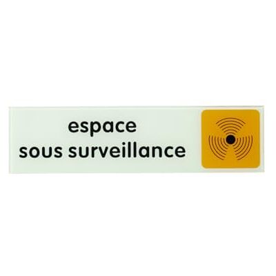 Thirard Targa segnaletica adesiva 170 x 45 mm, "Espace sous surveillance" (Area sorvegliata) – Thirard Targa segnaletica adesiva 170 x 45 mm, "Espace sous surveillance" (Area sorvegliata) –