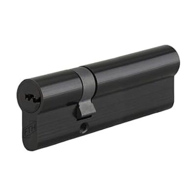 FTH Cilindro di serratura a doppio ingresso 6G 30 x 65 mm Ottone nero opaco Sicurezza rinforzata 6 perni 3 chiavi reversibili Fabbricazione francese FTH Cilindro di serratura a doppio ingresso 6G 30 x 65 mm Ottone nero opaco Sicurezza rinforzata 6 perni 3 chiavi reversibili Fabbricazione francese