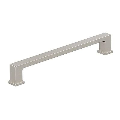 Amerock Bridgeport Maniglia per armadio in nichel satinato 160 mm da centro a centro Confezione da 10 Bridgeport ferramenta per mobili Amerock Bridgeport Maniglia per armadio in nichel satinato 160 mm da centro a centro Confezione da 10 Bridgeport ferramenta per mobili