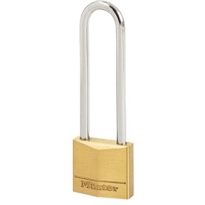 Master Lock Lucchetto con Chiavi in Ottone e Long Archetto, Oro, 9.7 x 3 x 1.2 cm Master Lock Lucchetto con Chiavi in Ottone e Long Archetto, Oro, 9.7 x 3 x 1.2 cm
