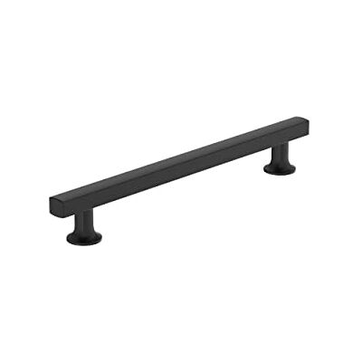Amerock Everett Pull, 3 in (76 mm) Centro-Centro, Nero Opaco Amerock Everett Pull, 3 in (76 mm) Centro-Centro, Nero Opaco