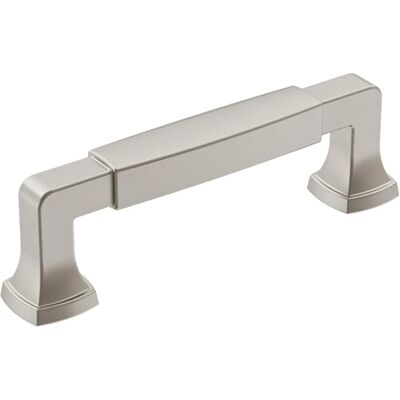Amerock Stature 3-3/4 in (96 mm) Center-to-Center Satin Nickel Cabinet Pull Amerock Stature 3-3/4 in (96 mm) Center-to-Center Satin Nickel Cabinet Pull