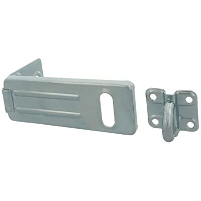 Amig Supporto con sistema a cerniera Serratura per lucchetti resistente Fibbia o fermo per lucchetto Acciaio e finitura zincata Argento 8 x 45 mm Amig Supporto con sistema a cerniera Serratura per lucchetti resistente Fibbia o fermo per lucchetto Acciaio e finitura zincata Argento 8 x 45 mm