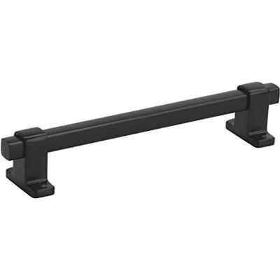 Amerock Cabinet Pull Matte Black 6-5/16 inch (160 mm) Center-to-Center Rockwell 1 Pack Drawer Pull Drawer Handle Cabinet Hardware Amerock Cabinet Pull Matte Black 6-5/16 inch (160 mm) Center-to-Center Rockwell 1 Pack Drawer Pull Drawer Handle Cabinet Hardware