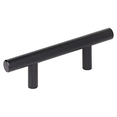 Amerock Tiranti per barra 2-1/2 (64 mm) da centro a centro nero opaco per armadietti, confezione da 10 Amerock Tiranti per barra 2-1/2 (64 mm) da centro a centro nero opaco per armadietti, confezione da 10