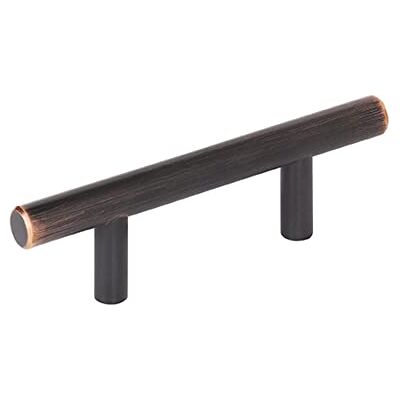 Amerock Tiranti per barra 2-1/2 (64 mm) da centro a centro in bronzo lucidato ad olio per armadietti, confezione da 10 Amerock Tiranti per barra 2-1/2 (64 mm) da centro a centro in bronzo lucidato ad olio per armadietti, confezione da 10