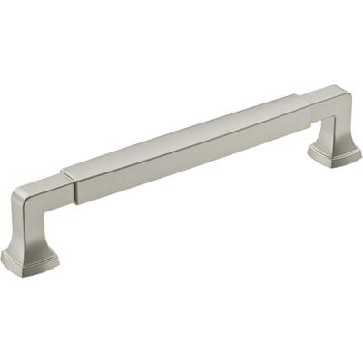 Amerock Stature 6-5/16 in (160 mm) Center-to-Center Satin Nickel Cabinet Pull Amerock Stature 6-5/16 in (160 mm) Center-to-Center Satin Nickel Cabinet Pull