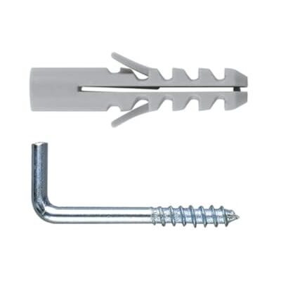 INDEX A PERFECT FIXING TASSELLI Set Tacon + al RO (); con pinne Tassello in nylon, e dritta gancio a vite; zincato INDEX A PERFECT FIXING TASSELLI Set Tacon + al RO (); con pinne Tassello in nylon, e dritta gancio a vite; zincato