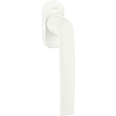 Roto Maniglia standard Samba con logo, bianco traffico, lunghezza perno 43 mm Roto Maniglia standard Samba con logo, bianco traffico, lunghezza perno 43 mm