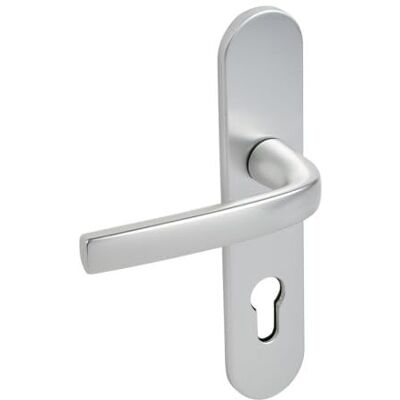 Set maniglie Logio a doppia leva - Piastra grande - Alluminio argento - Maniglie porte Set maniglie Logio a doppia leva - Piastra grande - Alluminio argento - Maniglie porte