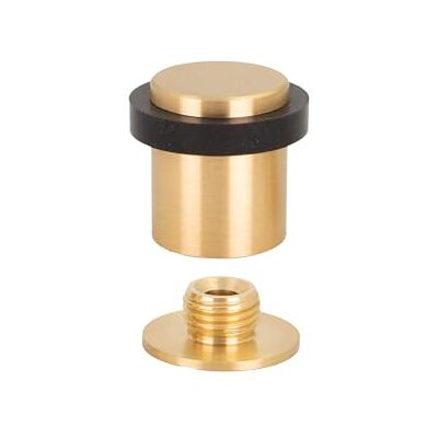 EVI Herrajes Fermaporta Base Filettata Ø24 x 30 mm Ottone Opaco con Gomma Nera di Silicone Naturale Compresi utensile, vite + tassello di fissaggio EVI Herrajes Fermaporta Base Filettata Ø24 x 30 mm Ottone Opaco con Gomma Nera di Silicone Naturale Compresi utensile, vite + tassello di fissaggio
