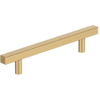 Amerock Maniglia per armadietti in bronzo champagne 128 mm da centro a centro Confezione da 10 Tiranti quadrati ferramenta per mobili Amerock Maniglia per armadietti in bronzo champagne 128 mm da centro a centro Confezione da 10 Tiranti quadrati ferramenta per mobili