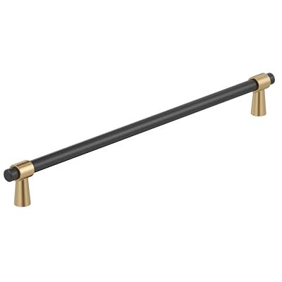 Amerock Mergence Maniglia per armadietto, 320 mm, colore: Nero opaco/Bronzo Champagne Amerock Mergence Maniglia per armadietto, 320 mm, colore: Nero opaco/Bronzo Champagne
