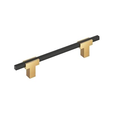 Amerock Urbanite Maniglia per armadietto, 128 mm, colore: Bronzo Champagne/Nero opaco Amerock Urbanite Maniglia per armadietto, 128 mm, colore: Bronzo Champagne/Nero opaco