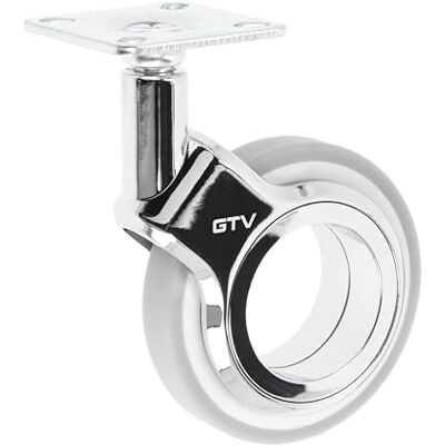 GTV Ruote per mobili GIRA Ruote girevoli Ruote per mobili Senza freno Diametro 75 mm In plastica e acciaio Cromato + grigio opaco GTV Ruote per mobili GIRA Ruote girevoli Ruote per mobili Senza freno Diametro 75 mm In plastica e acciaio Cromato + grigio opaco