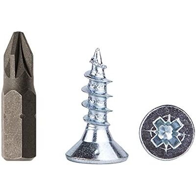 Marcopol Confezione da 200 viti per legno in acciaio zincato 5,0 x 16 mm, viti per truciolato, vite universale Pozi-Drive PZ, filettatura completamente filettata, testa svasata Pozidriv (200, 5,0 x 16 mm) Marcopol Confezione da 200 viti per legno in acciaio zincato 5,0 x 16 mm, viti per truciolato, vite universale Pozi-Drive PZ, filettatura completamente filettata, testa svasata Pozidriv (200, 5,0 x 16 mm)