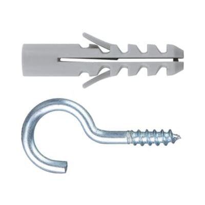 INDEX A PERFECT FIXING TASSELLI Set Tacon + al ha (); con pinne Tassello in nylon, e gebogenem gancio a vite; zincato INDEX A PERFECT FIXING TASSELLI Set Tacon + al ha (); con pinne Tassello in nylon, e gebogenem gancio a vite; zincato